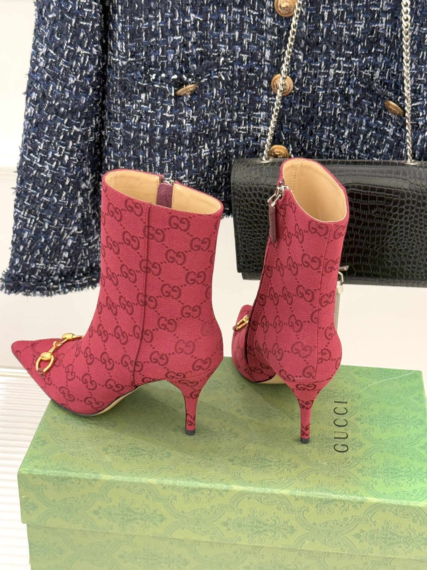 GUCCI グッチ フラットシューズ 本革 キャットウォーク レディース ブラック - 画像 5