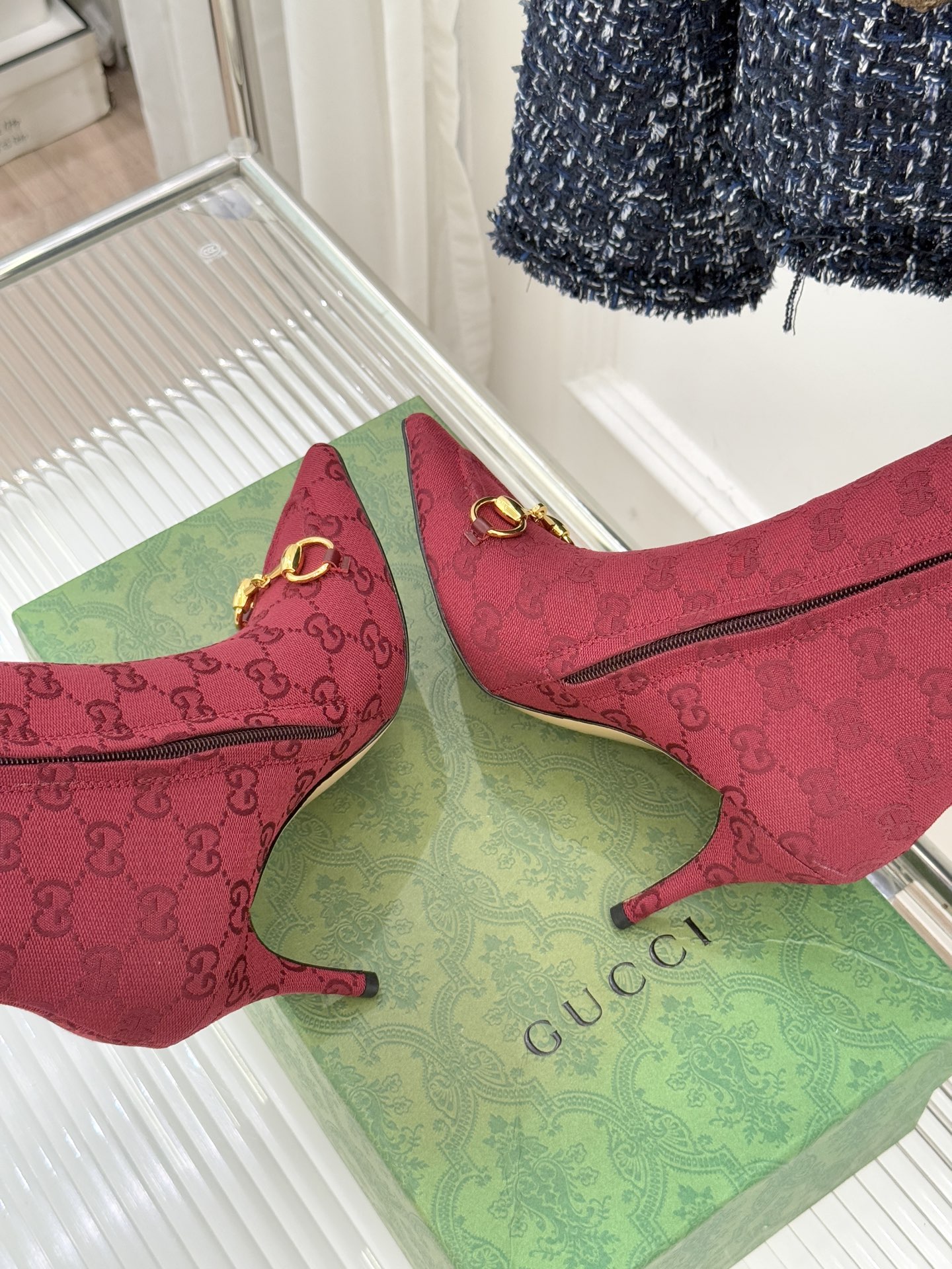 GUCCI グッチ フラットシューズ 本革 キャットウォーク レディース ブラック - 画像 8