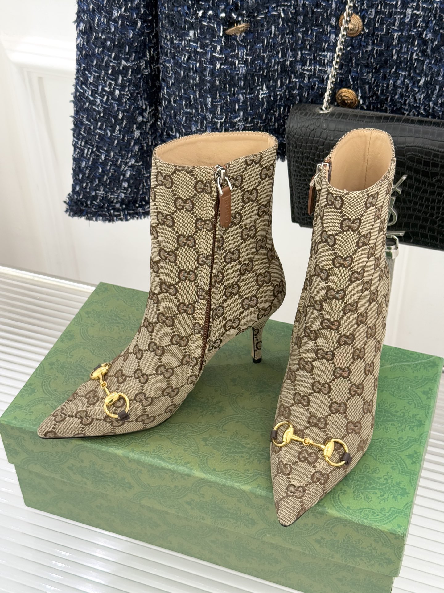 GUCCI グッチ フラットシューズ シャネル風 靴 ブラック 00351 - 画像 2