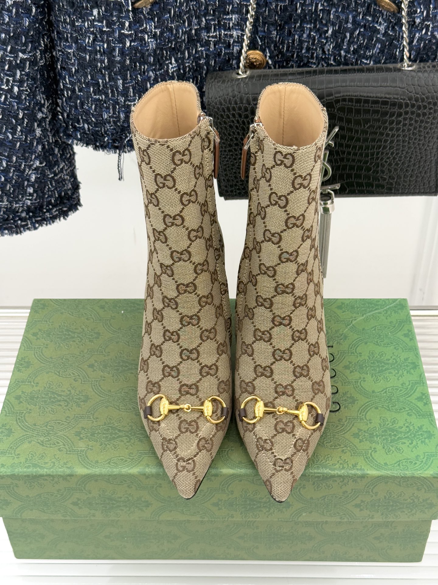 GUCCI グッチ フラットシューズ シャネル風 靴 ブラック 00351 - 画像 4
