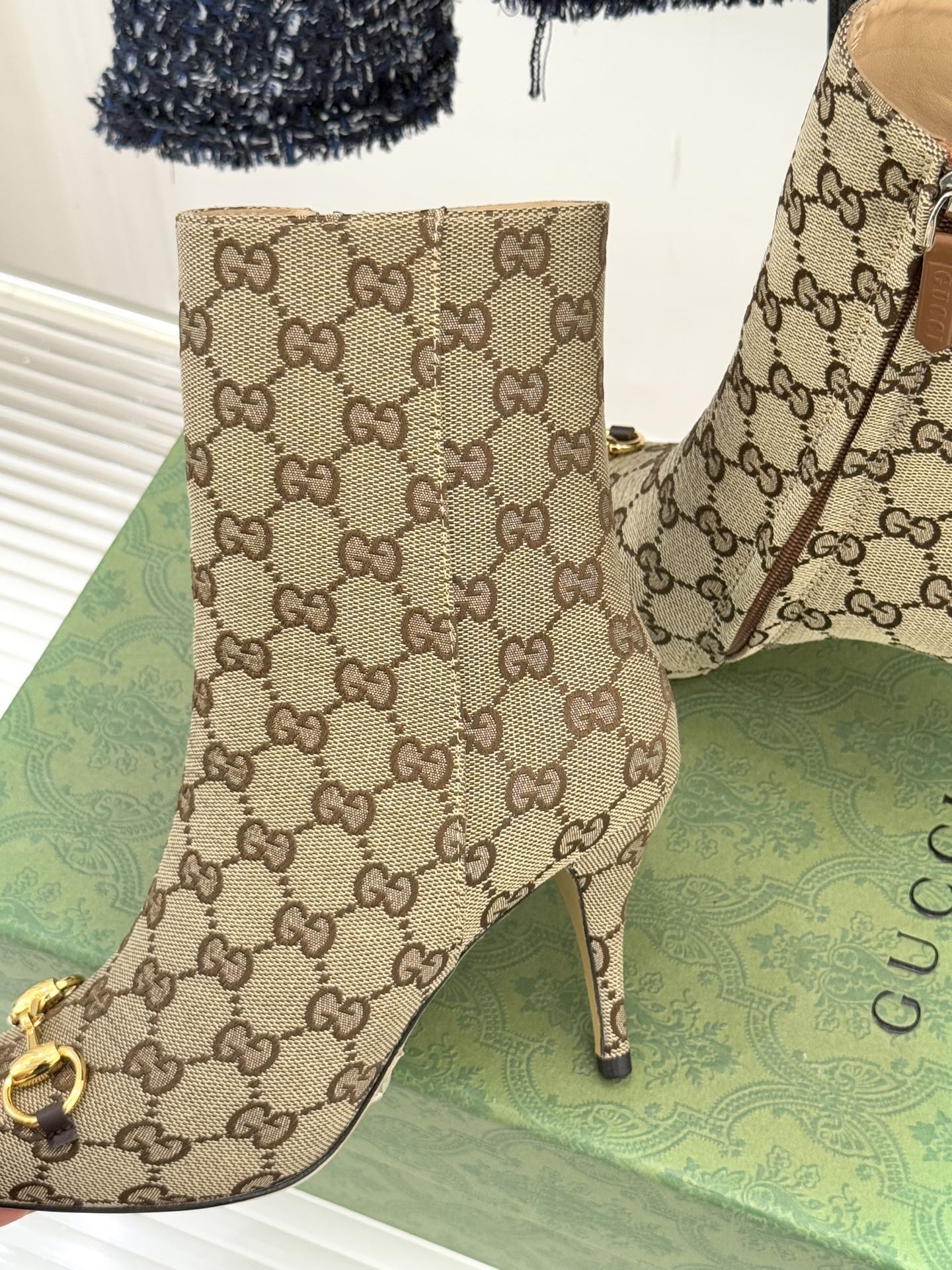 GUCCI グッチ フラットシューズ シャネル風 靴 ブラック 00351 - 画像 6