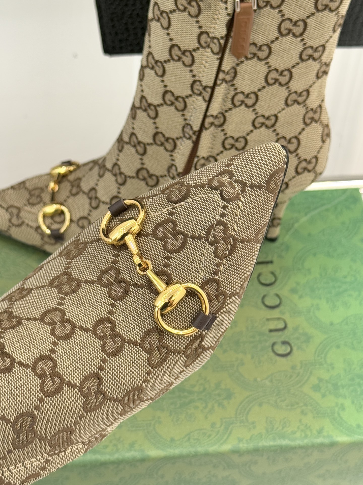 GUCCI グッチ フラットシューズ シャネル風 靴 ブラック 00351 - 画像 7