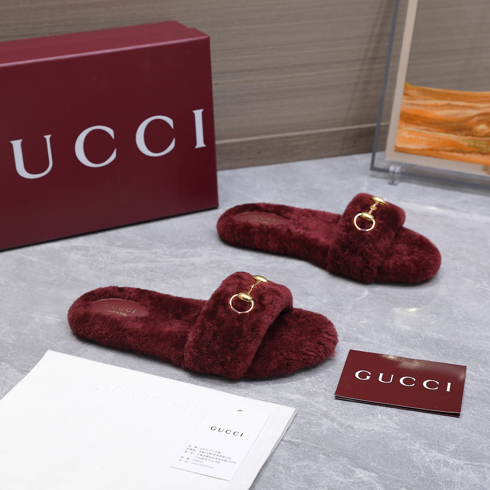 GUCCI グッチ フラットシューズ 本革 軽量 ブラック