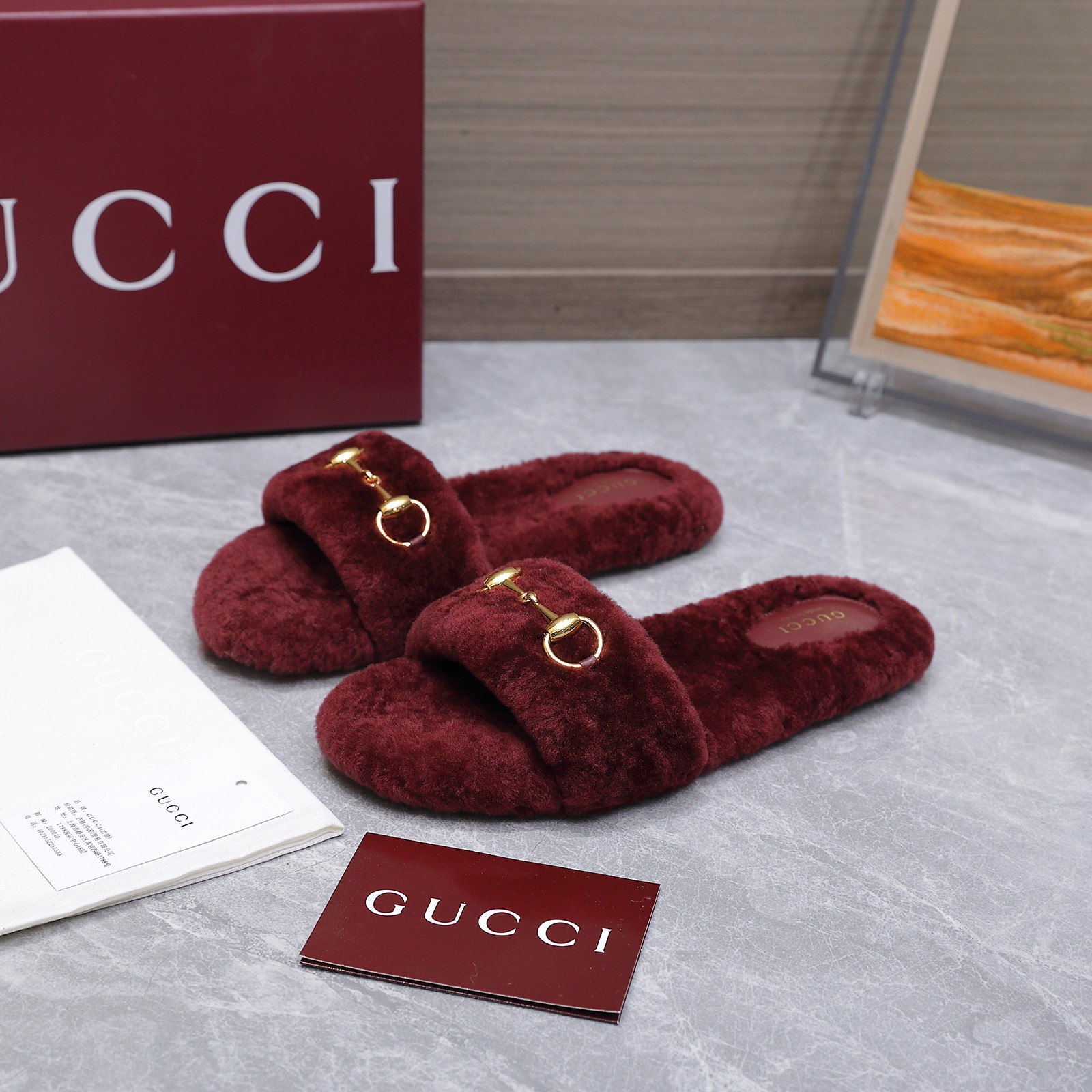 GUCCI グッチ フラットシューズ 本革 軽量 ブラック - 画像 6