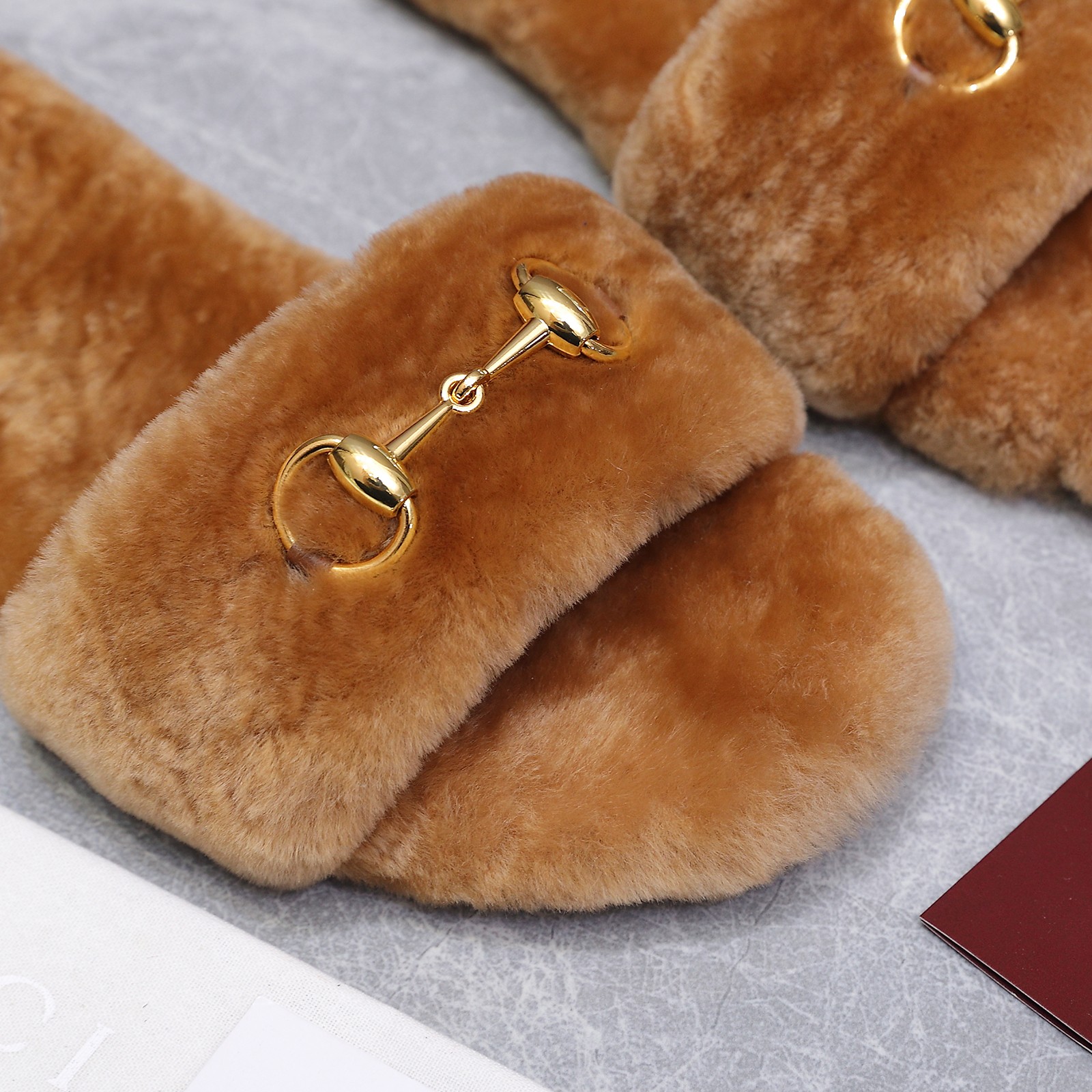 GUCCI グッチ フラットシューズ 本革 プラットフォーム ブラウン - 画像 6