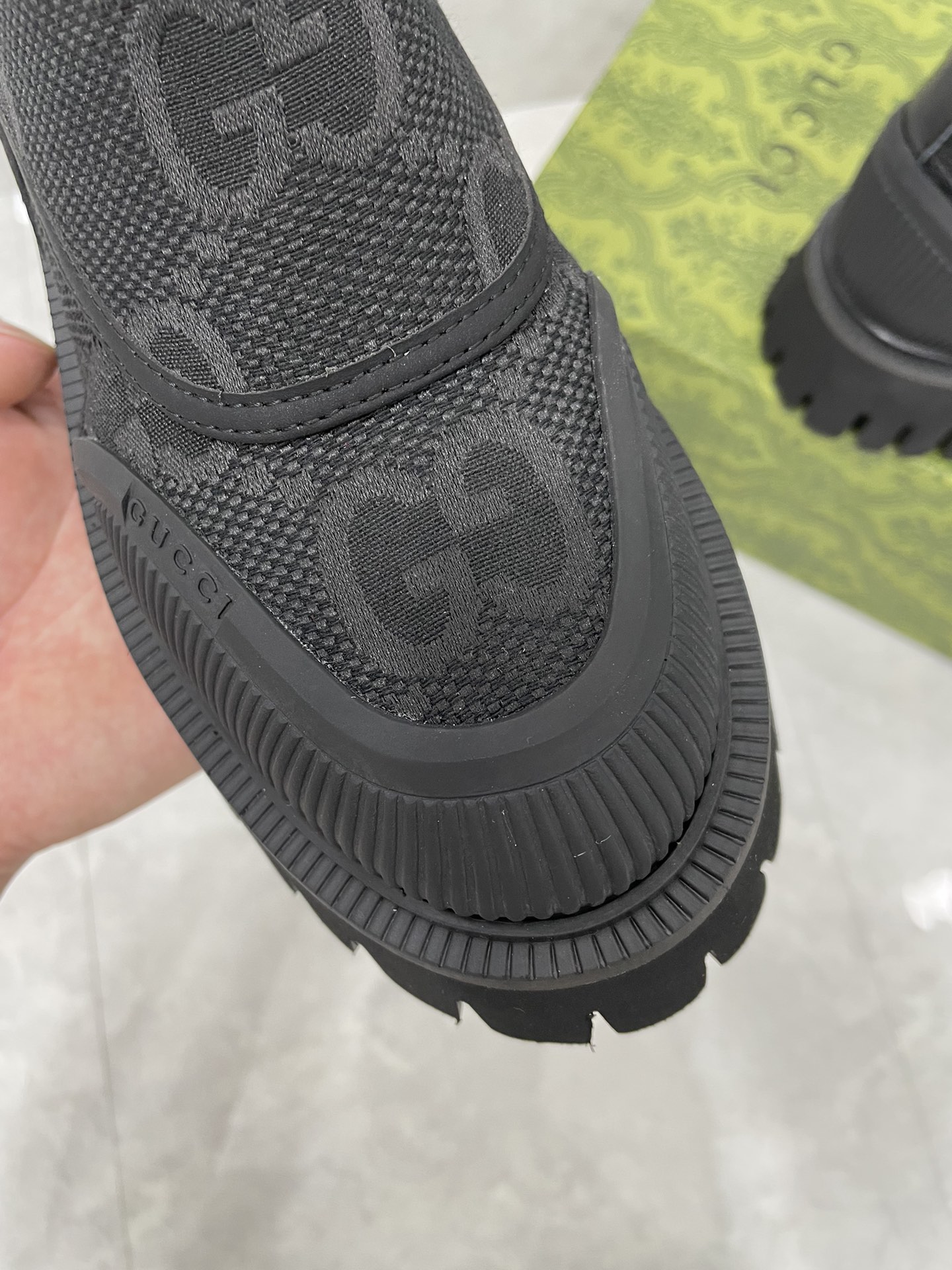 GUCCI グッチ チェルシーブーツ 本革 耐衝撃 ブラック - 画像 7