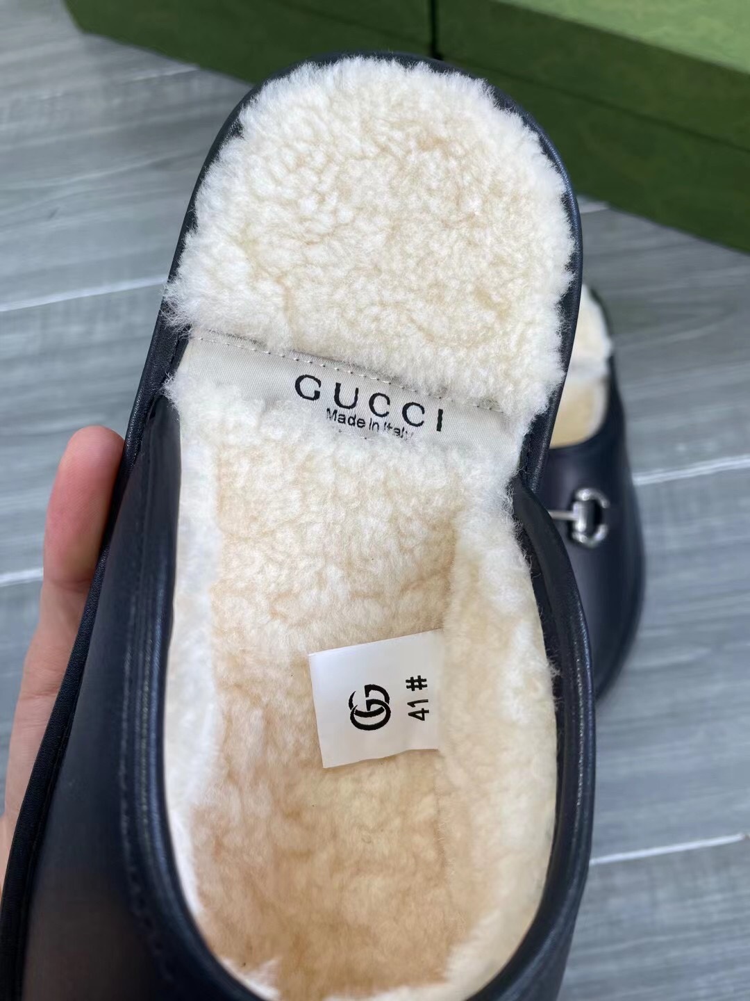 GUCCI グッチ フラットシューズ 本革 軽量 ローファー ブラック - 画像 9