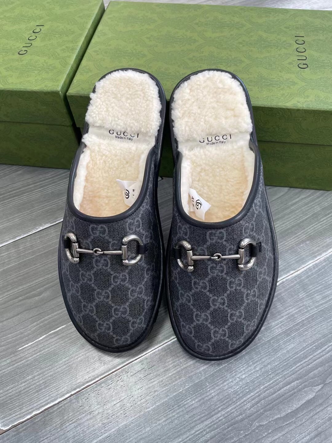 GUCCI グッチ シューズ フラットシューズ 本革 軽量 通勤 通学 ブラック - 画像 2