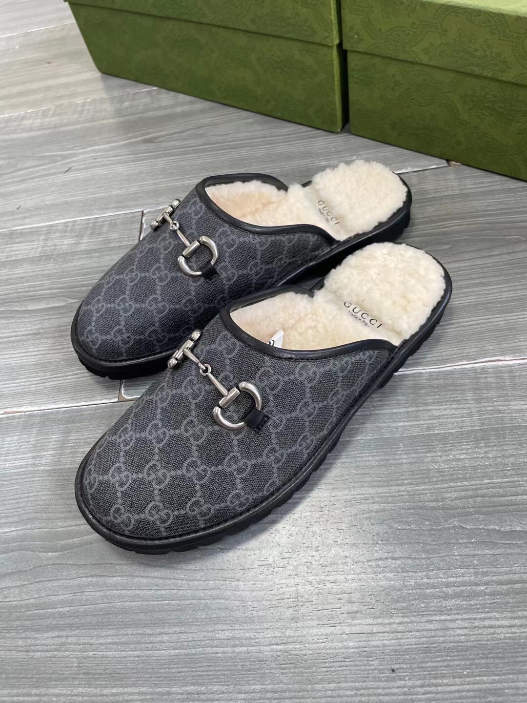 GUCCI グッチ シューズ フラットシューズ 本革 軽量 通勤 通学 ブラック - 画像 4