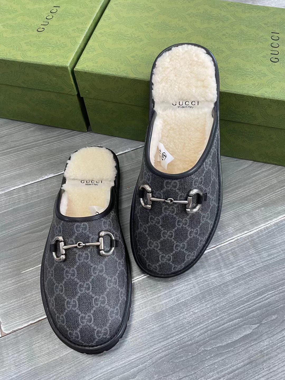 GUCCI グッチ シューズ フラットシューズ 本革 軽量 通勤 通学 ブラック - 画像 6