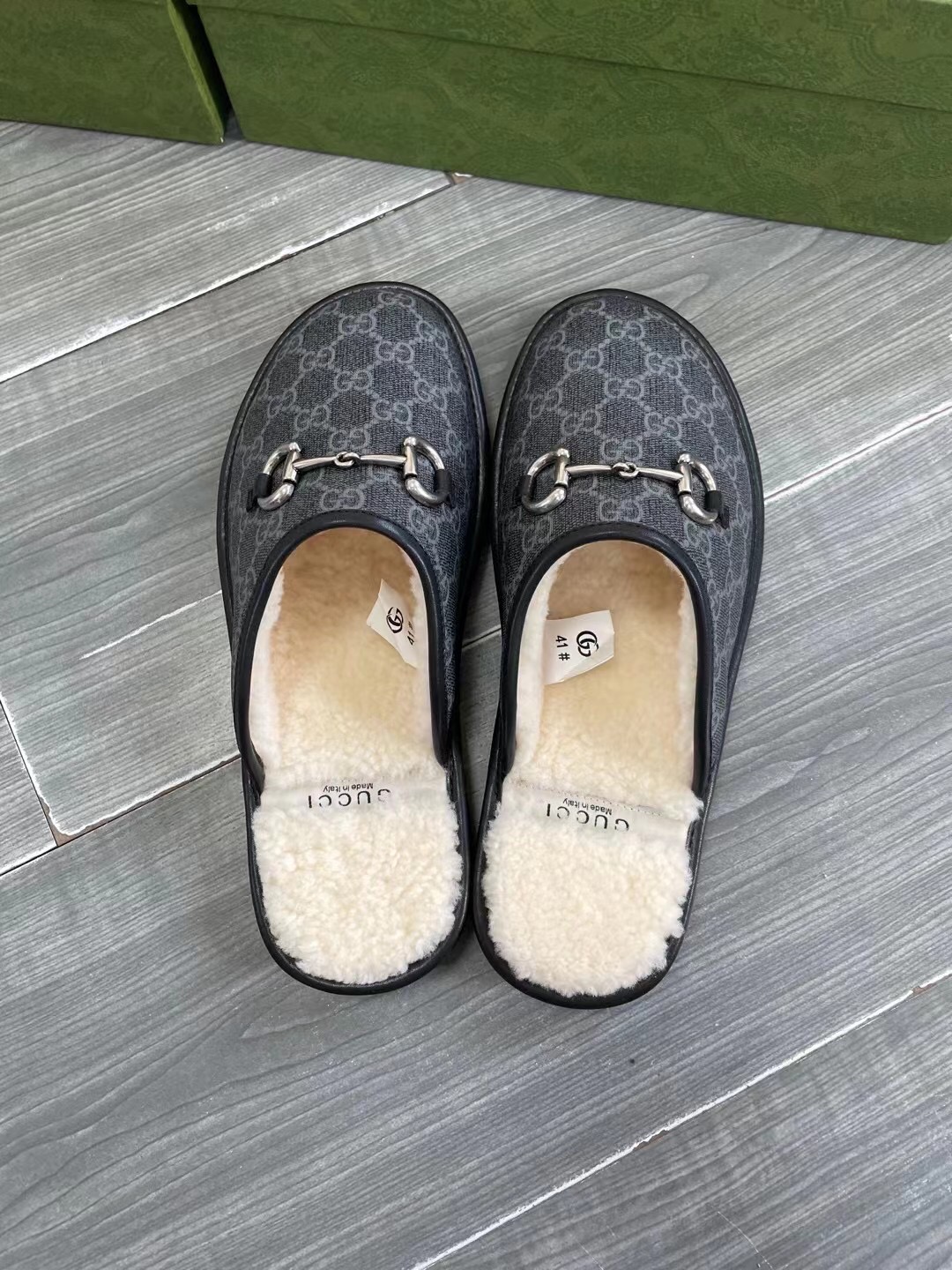 GUCCI グッチ シューズ フラットシューズ 本革 軽量 通勤 通学 ブラック - 画像 7