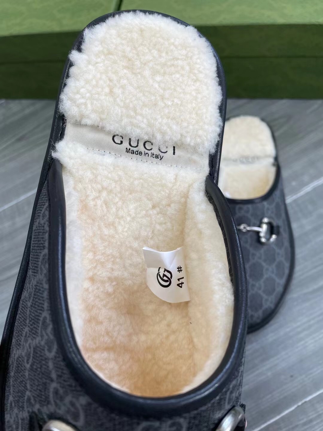 GUCCI グッチ シューズ フラットシューズ 本革 軽量 通勤 通学 ブラック - 画像 9