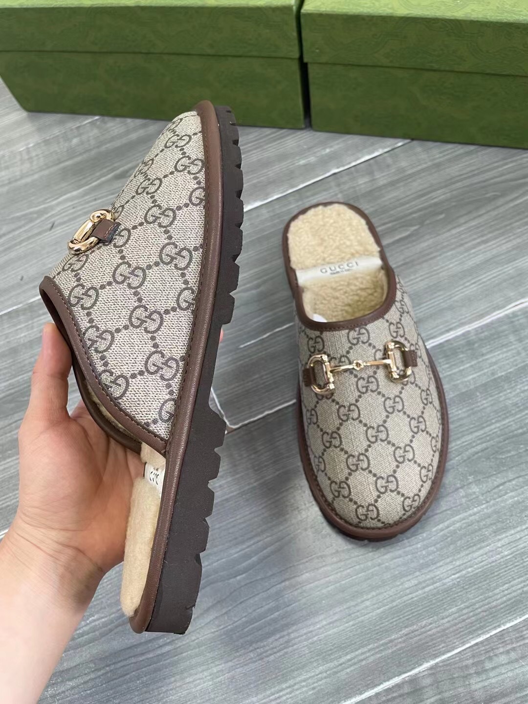 GUCCI グッチ フラットシューズ 本革 軽量 ベージュ 全1色 - 画像 7