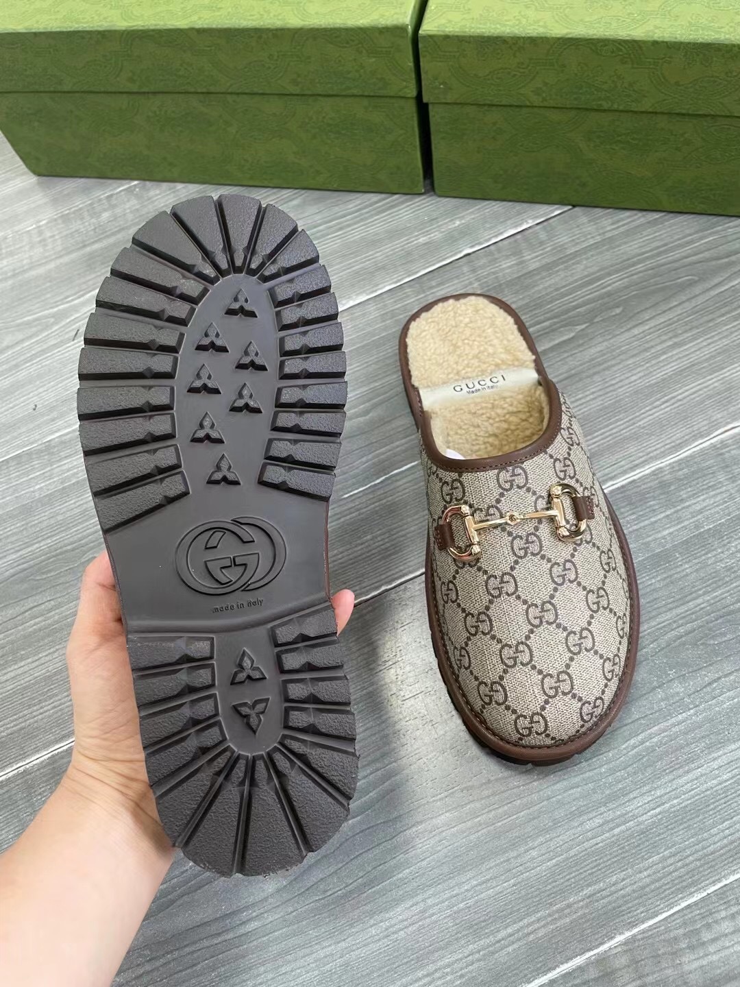 GUCCI グッチ フラットシューズ 本革 軽量 ベージュ 全1色 - 画像 8