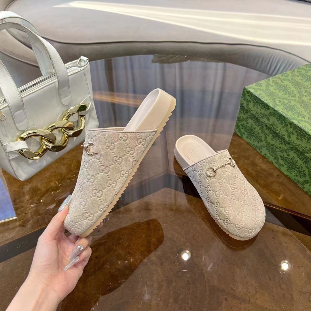 GUCCI グッチ フラットシューズ 本革 軽量 シルク 通勤 全1色 - 画像 3