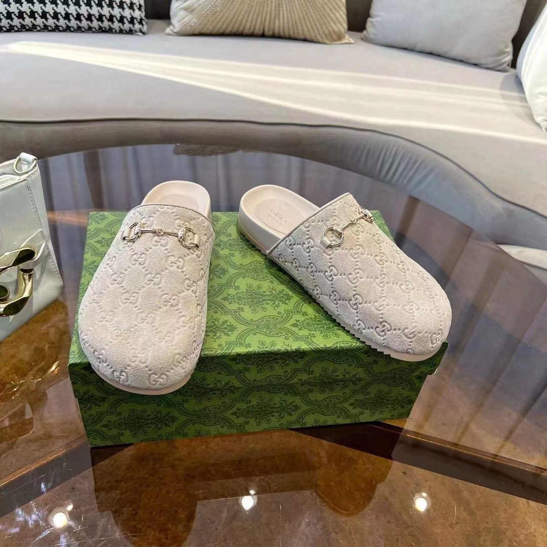 GUCCI グッチ フラットシューズ 本革 軽量 シルク 通勤 全1色 - 画像 5