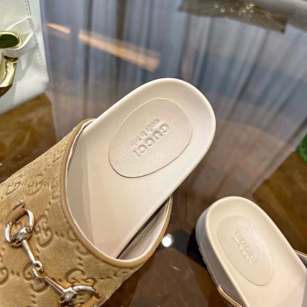 GUCCI グッチ フラットシューズ 本革 軽量 インソール付き ベージュ - 画像 9