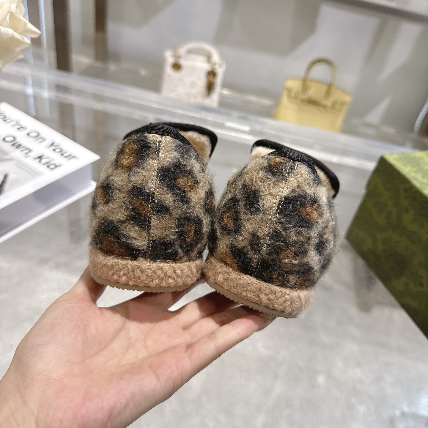 GUCCI グッチ ローファー レオパード ファー ブーツ インソール暖か ブラック 全1色 - 画像 8