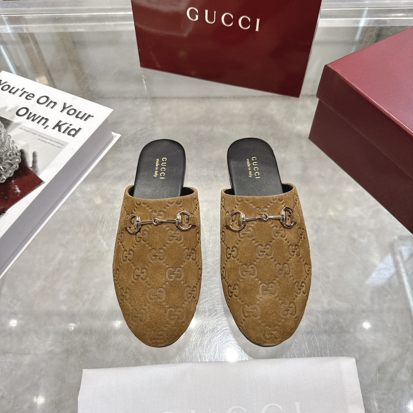 GUCCI グッチ モカシン ブラック ベージュ