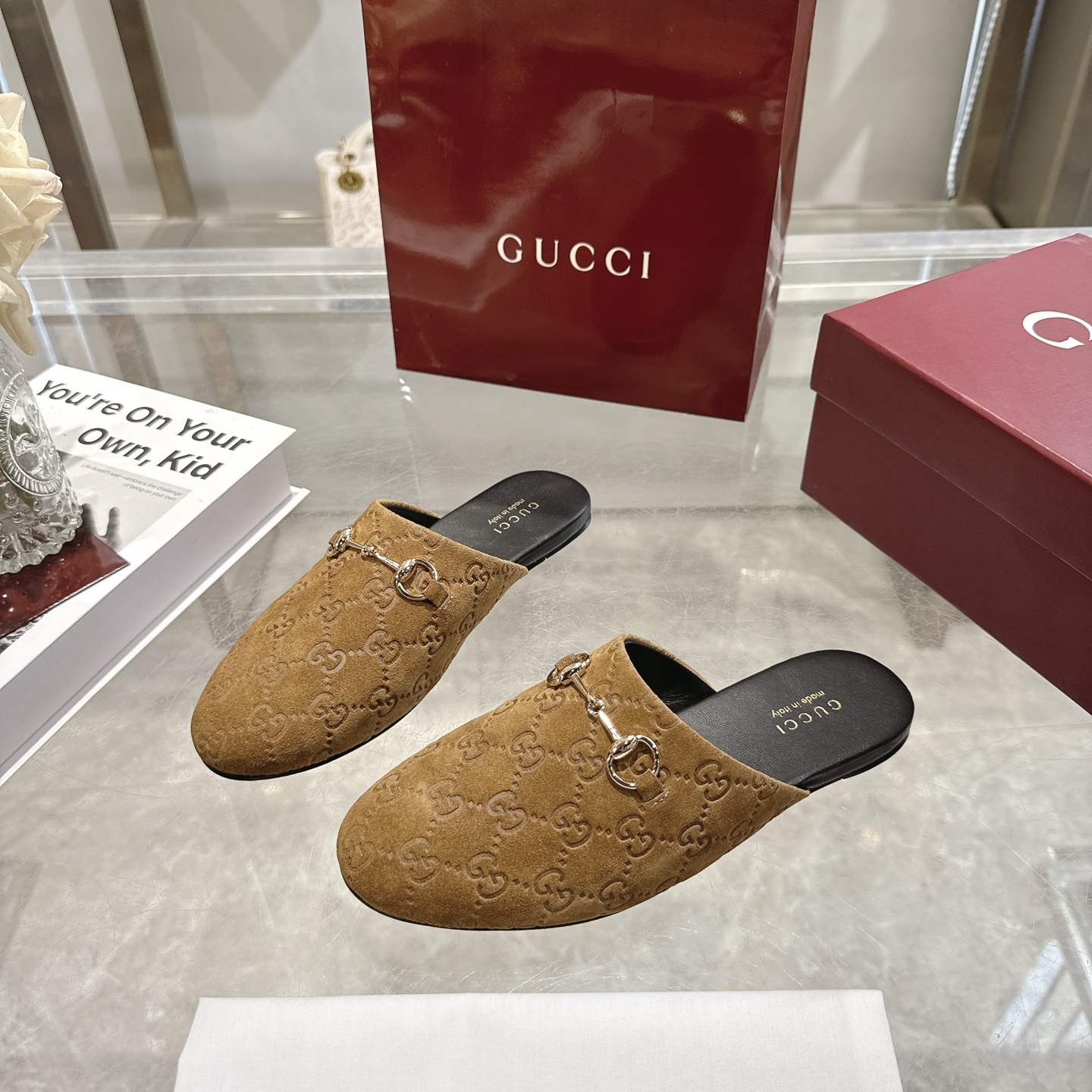 GUCCI グッチ モカシン ブラック ベージュ - 画像 3