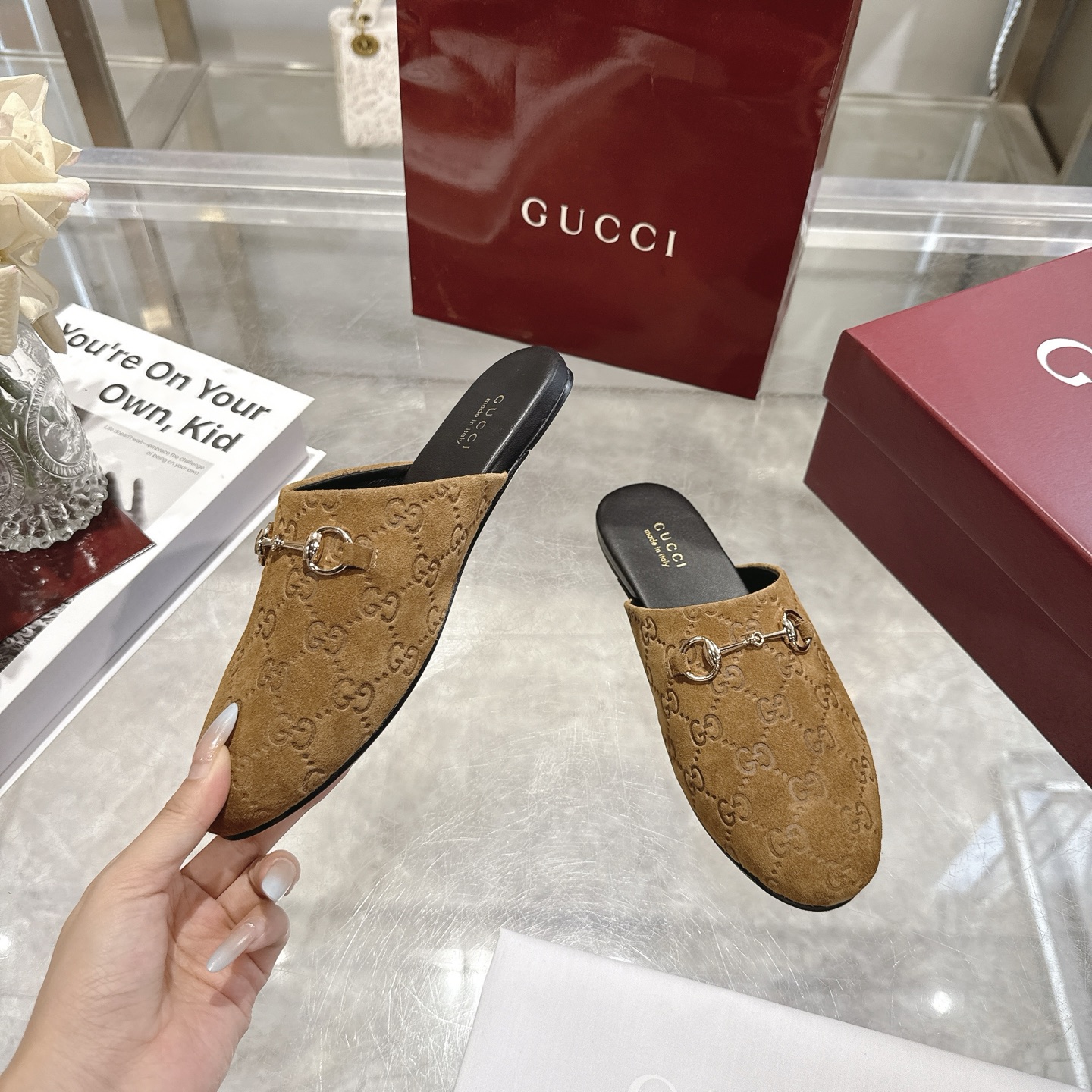 GUCCI グッチ モカシン ブラック ベージュ - 画像 4