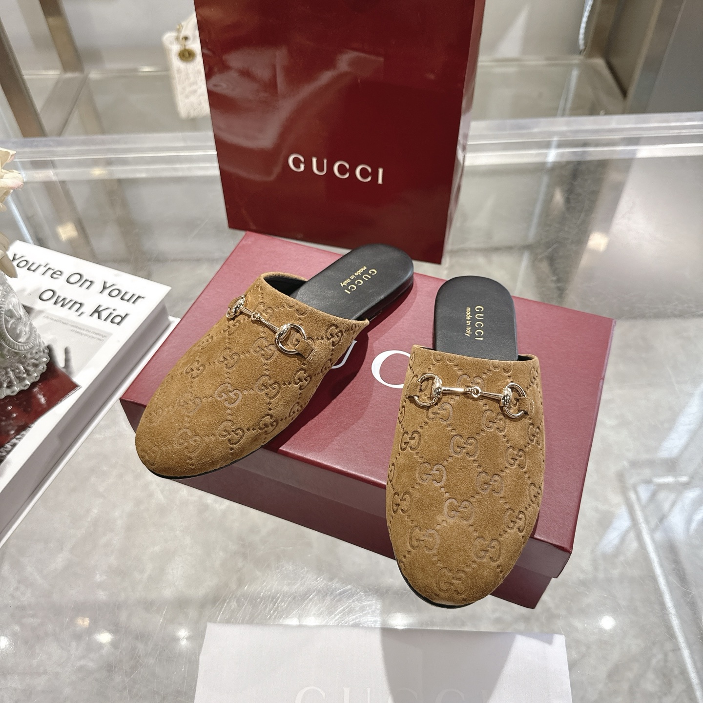 GUCCI グッチ モカシン ブラック ベージュ - 画像 6