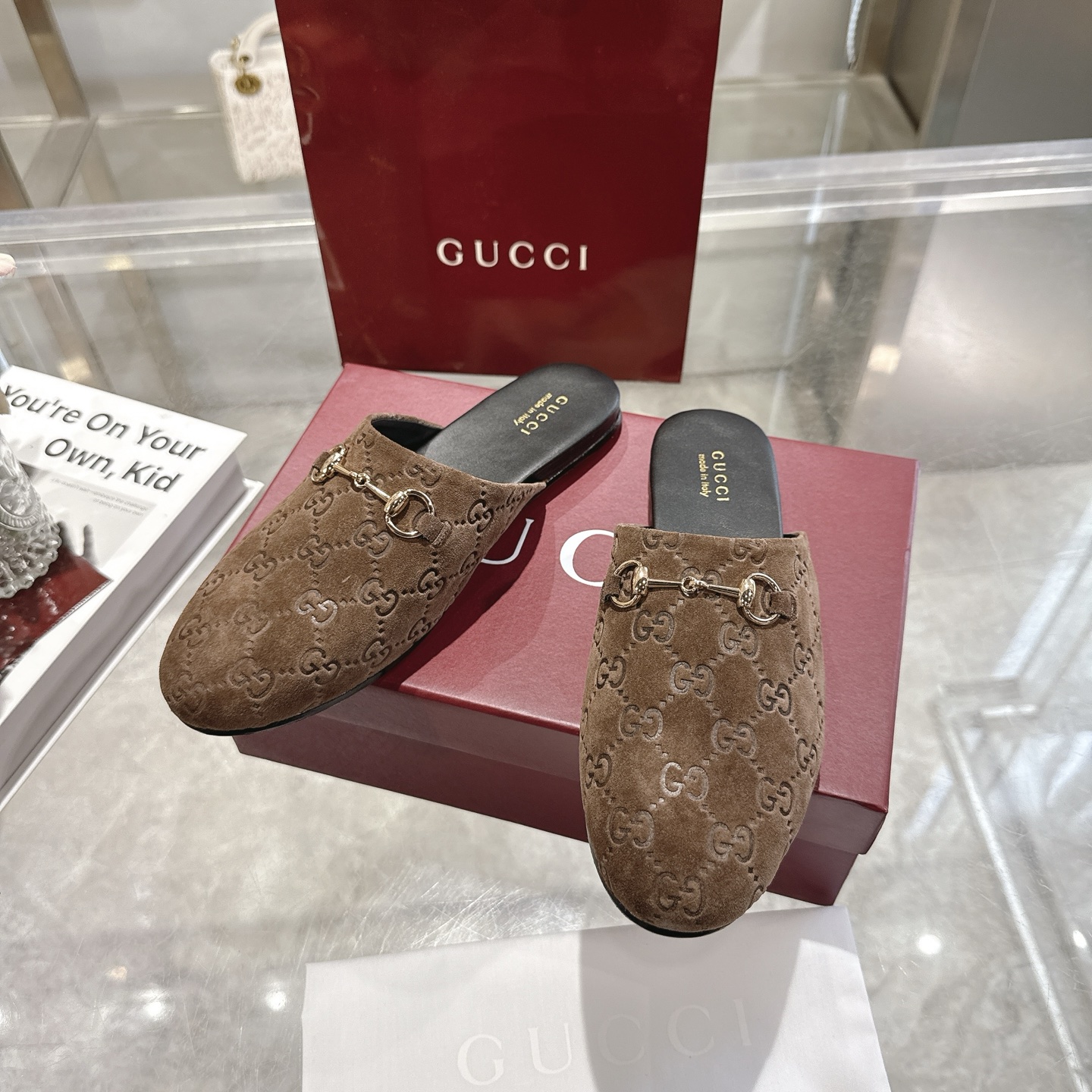 GUCCI グッチ フラットシューズ 本革 通勤 通学 ブラック - 画像 6