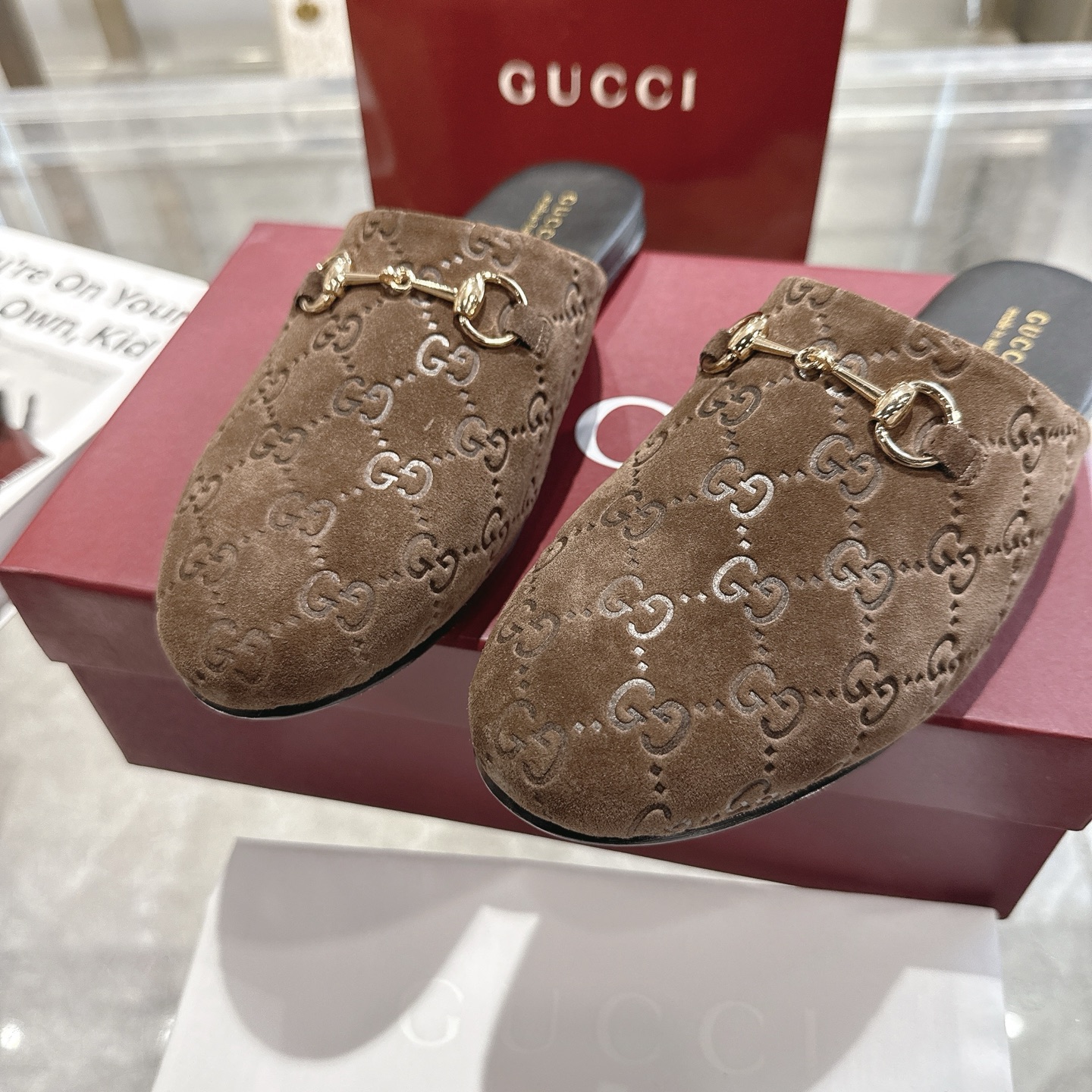 GUCCI グッチ フラットシューズ 本革 通勤 通学 ブラック - 画像 7