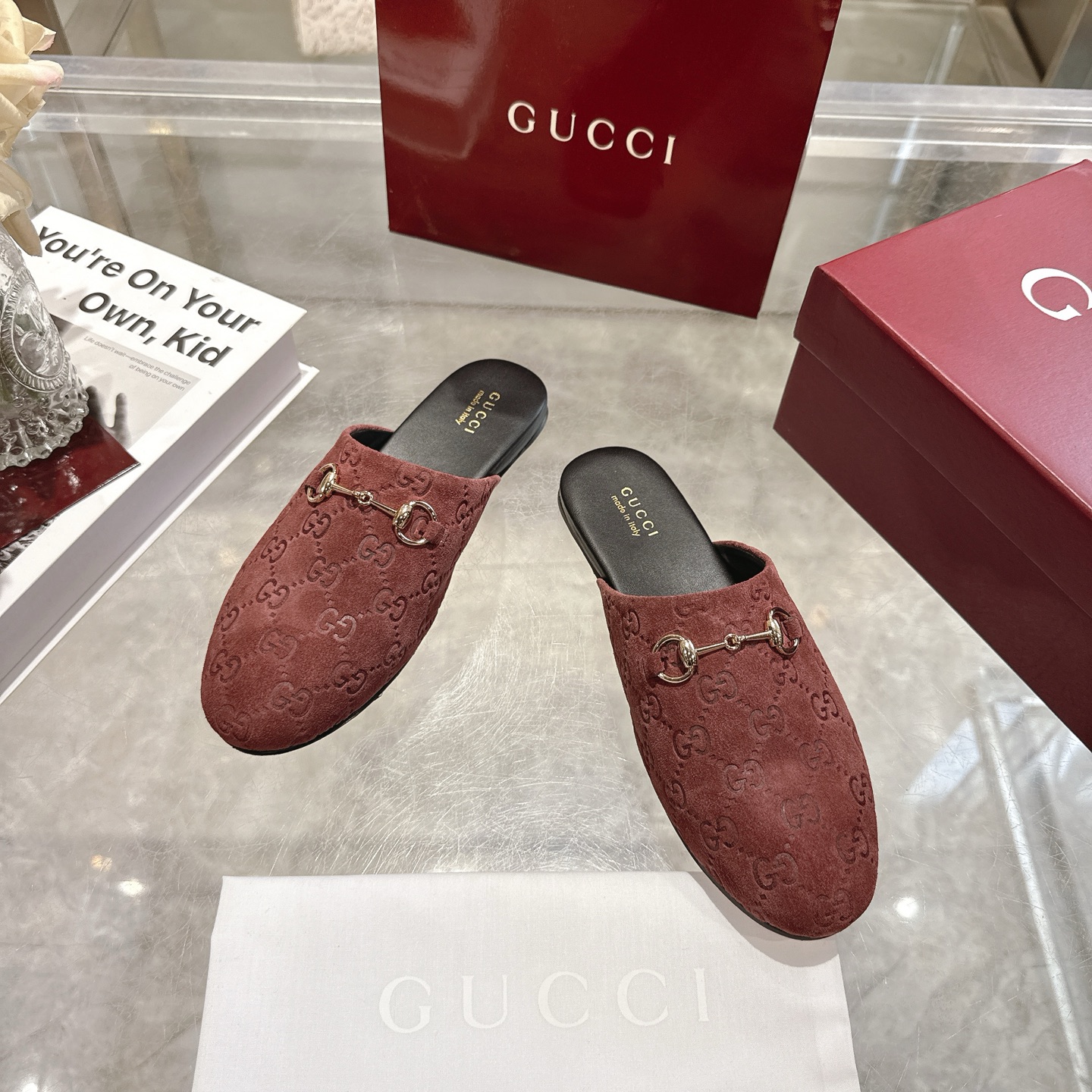GUCCI グッチ モカシン フラットシューズ レディース レザー ブラック 全1色 - 画像 2
