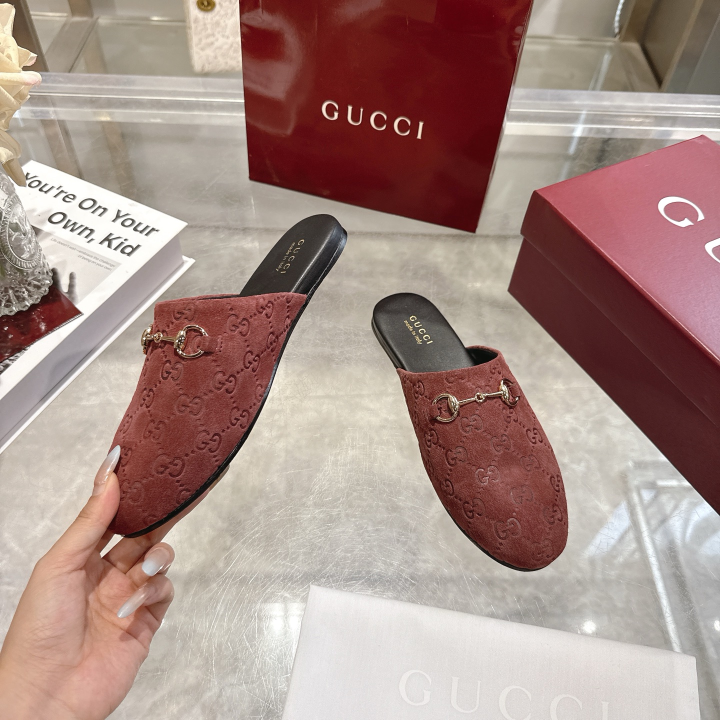 GUCCI グッチ モカシン フラットシューズ レディース レザー ブラック 全1色 - 画像 5