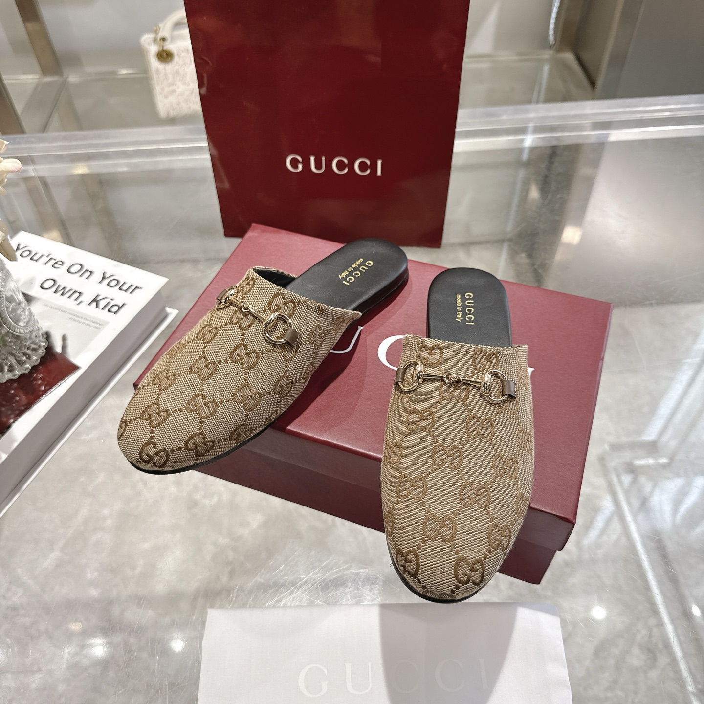 GUCCI グッチ ムートンスリッパ ベージュ 全1色 - 画像 6