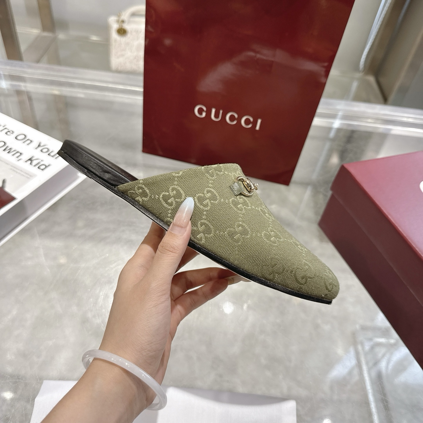 GUCCI グッチ モカシン フラットシューズ 本革 ブラック - 画像 6