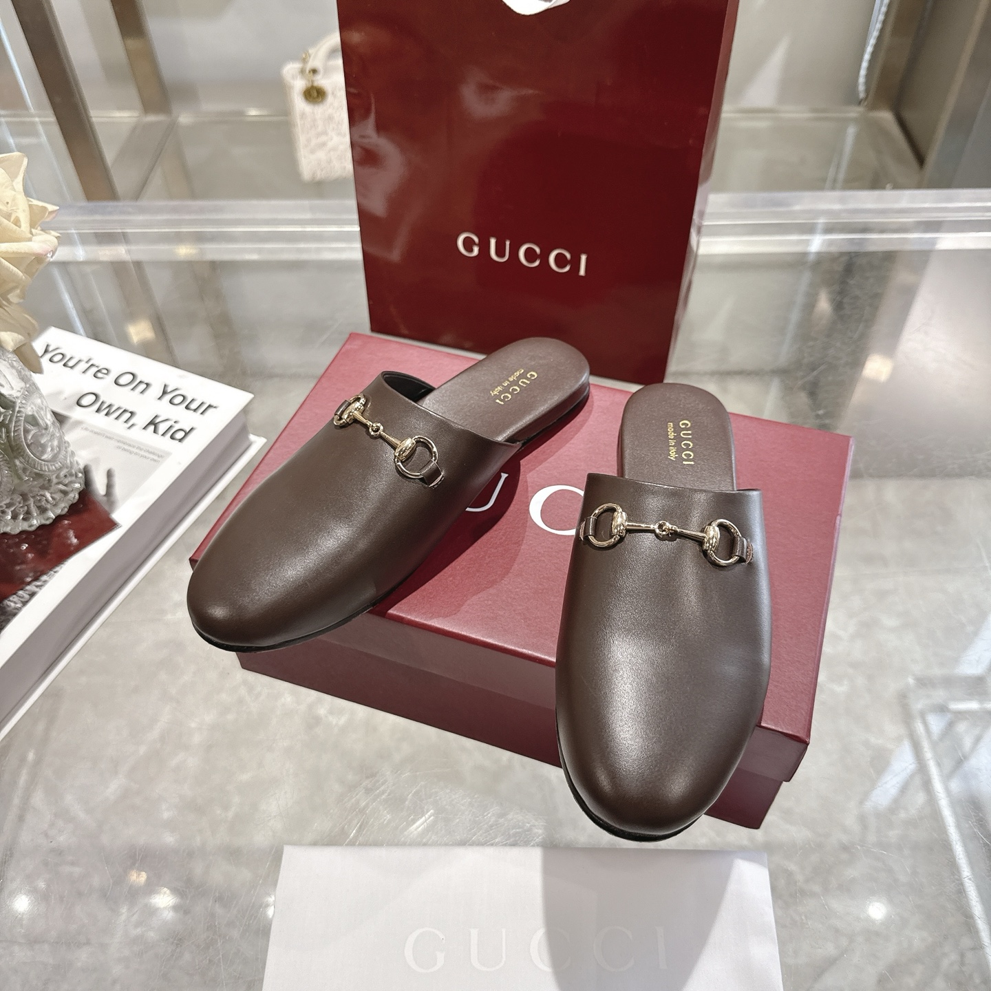 GUCCI グッチ フラットシューズ 本革 通勤 通学 ブラック - 画像 6