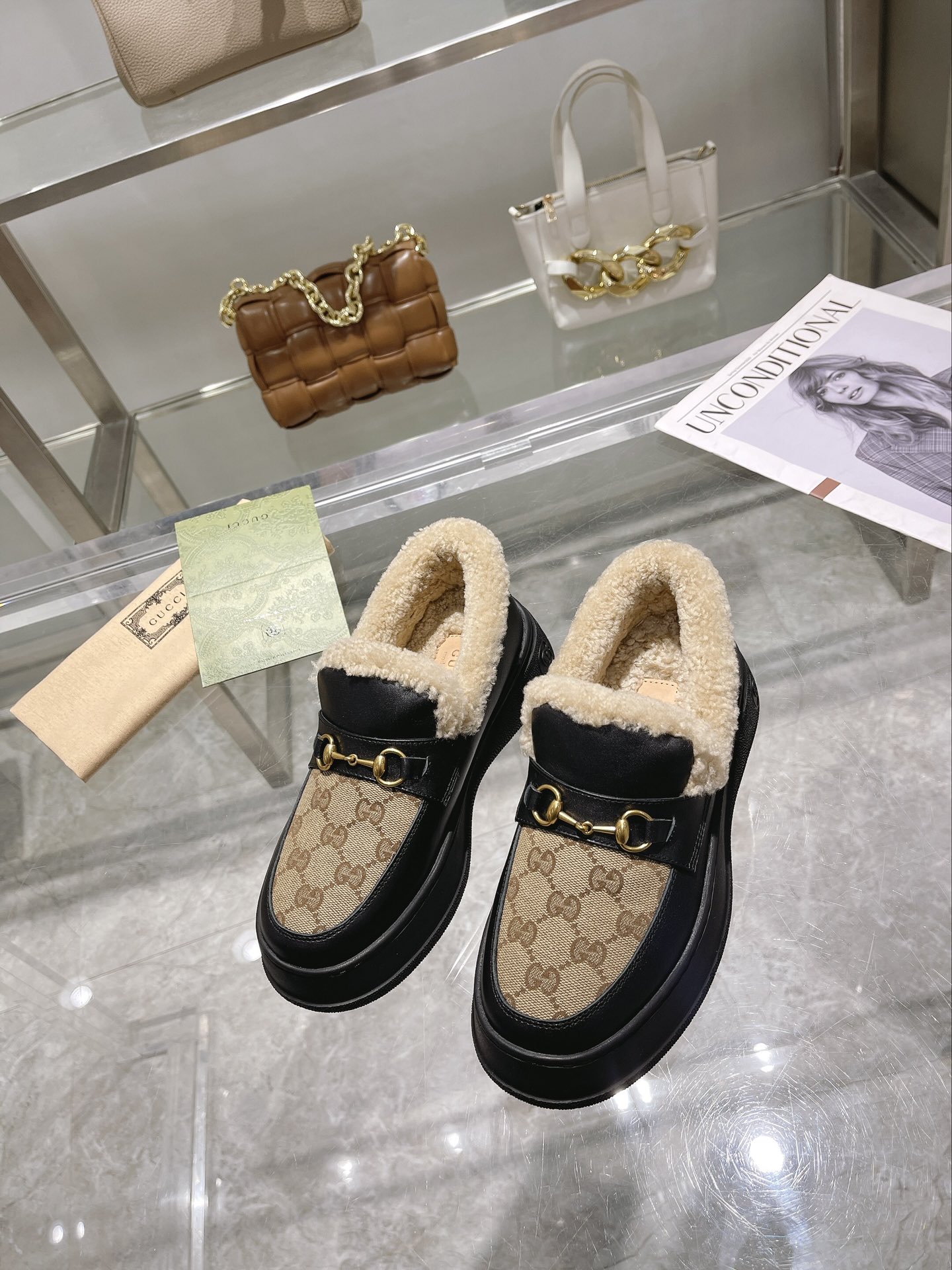 GUCCI グッチ ローファー 本革 軽量 撥水 通勤 通学 ブラック - 画像 6
