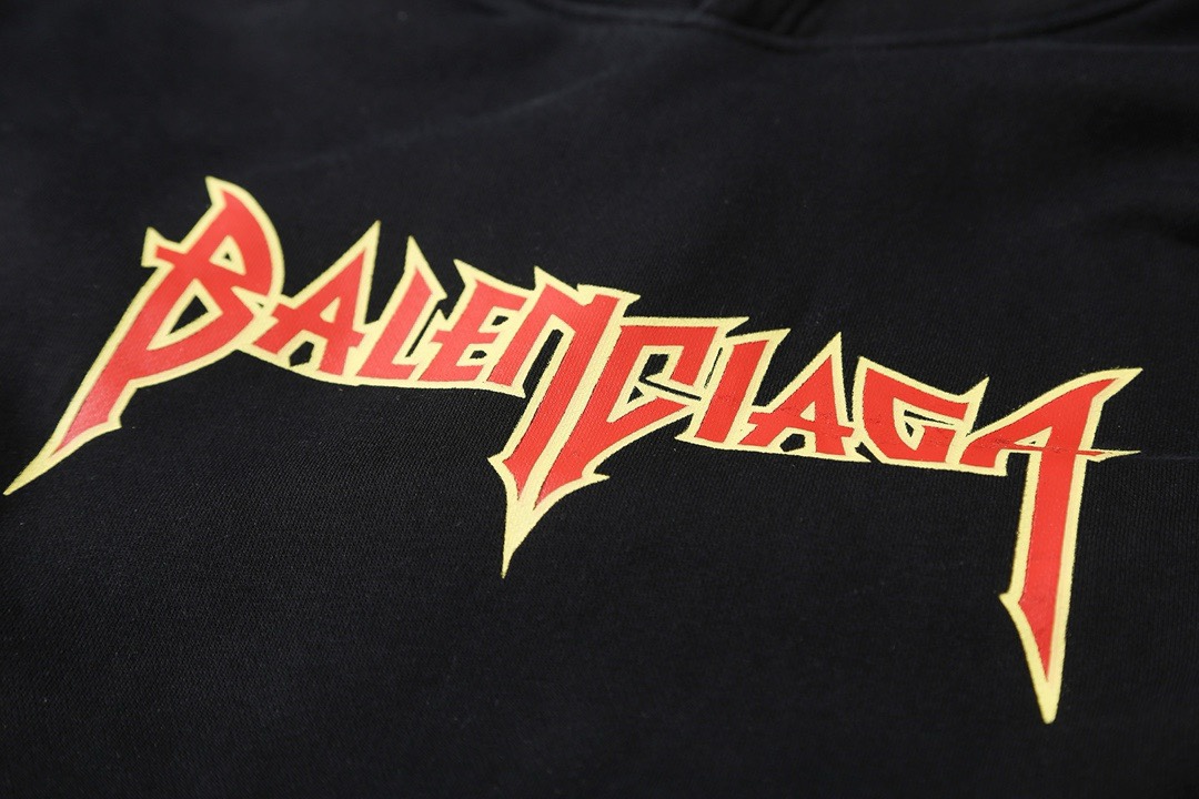 BALENCIAGA バレンシアガ ロック風フーディー ブラック - 画像 3