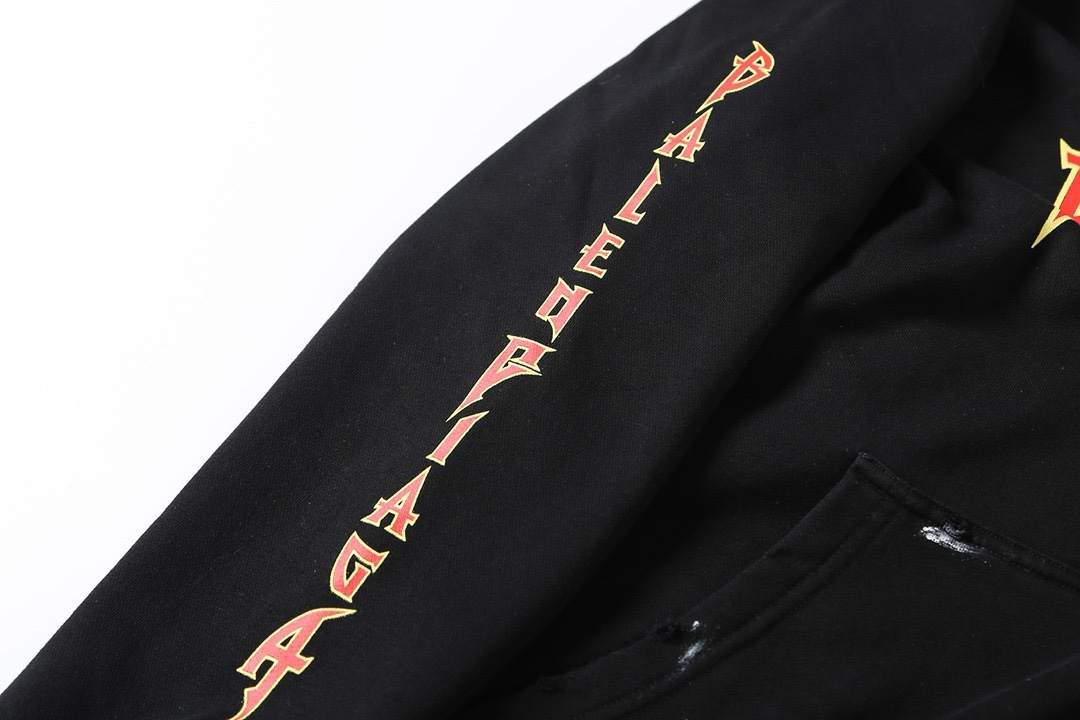 BALENCIAGA バレンシアガ ロック風フーディー ブラック - 画像 4