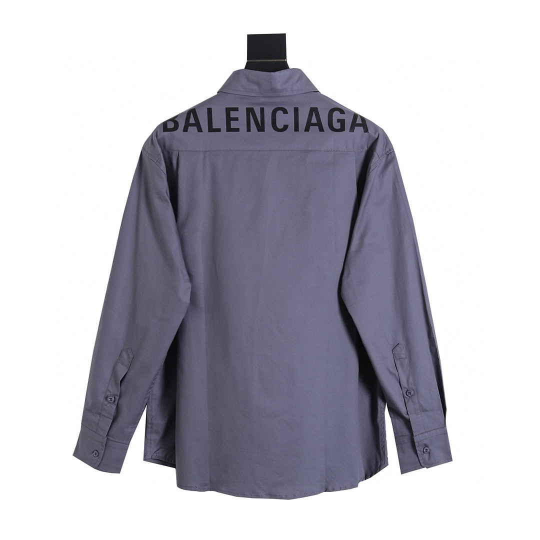 BALENCIAGA バレンシアガ ワークシャツ 高級灰 - 画像 2