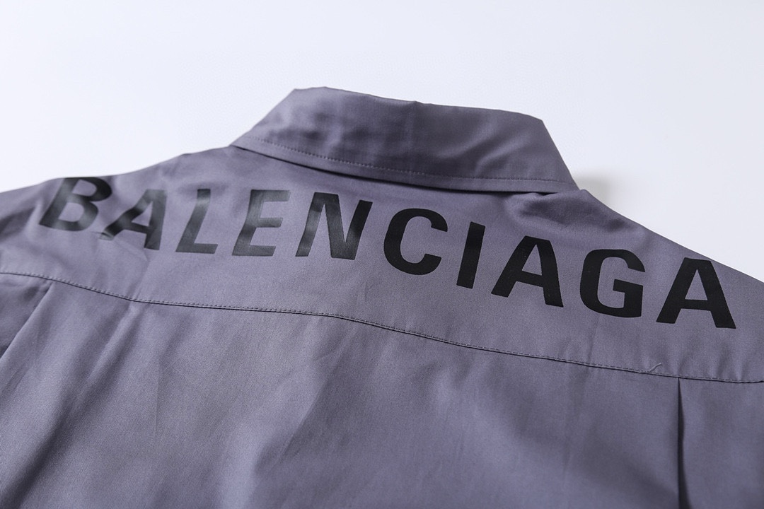 BALENCIAGA バレンシアガ ワークシャツ 高級灰 - 画像 4