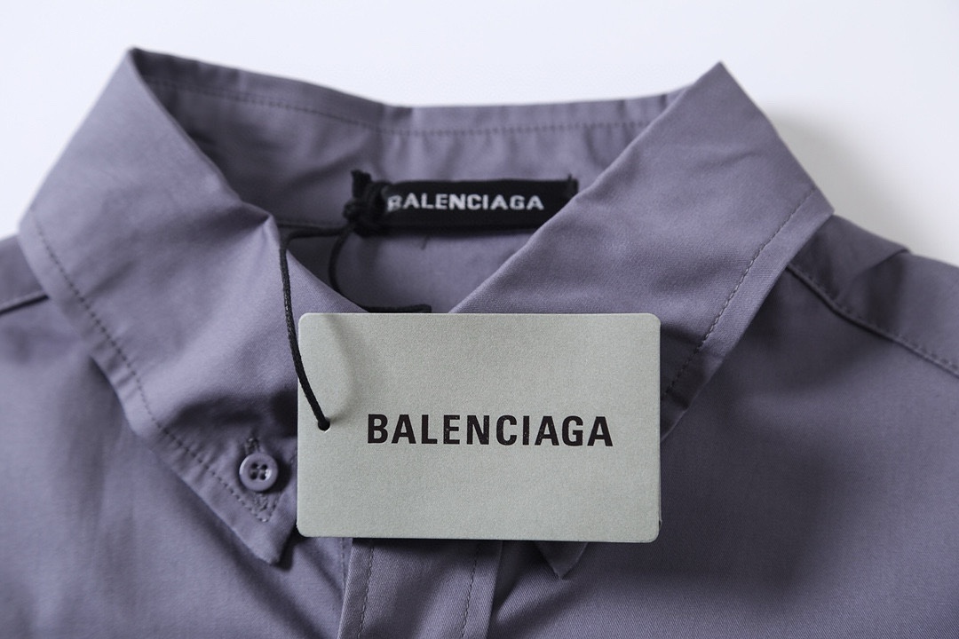 BALENCIAGA バレンシアガ ワークシャツ 高級灰 - 画像 8