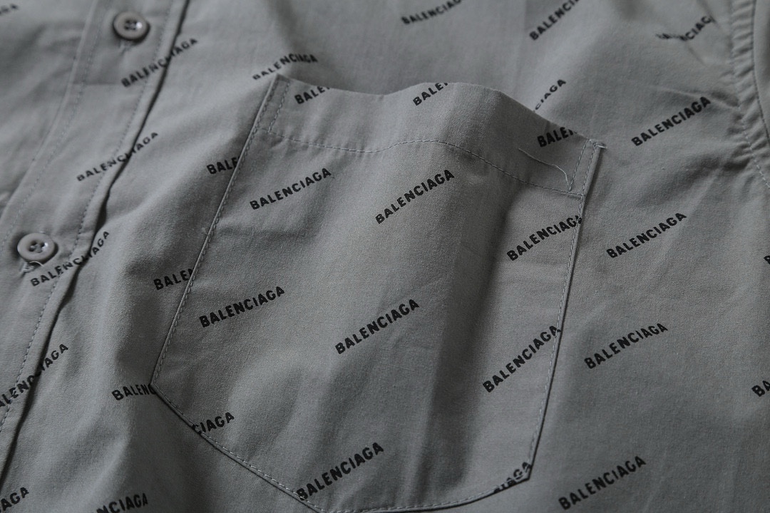 BALENCIAGA バレンシアガ シャツ 綿100% 通勤 グレー - 画像 4