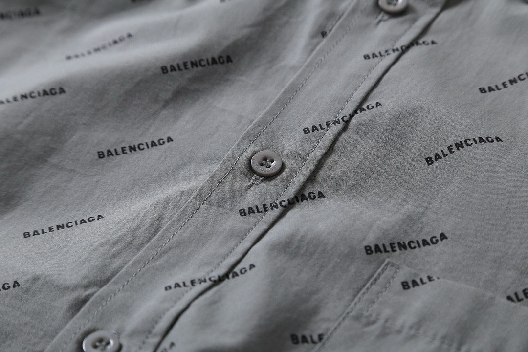 BALENCIAGA バレンシアガ シャツ 綿100% 通勤 グレー - 画像 5