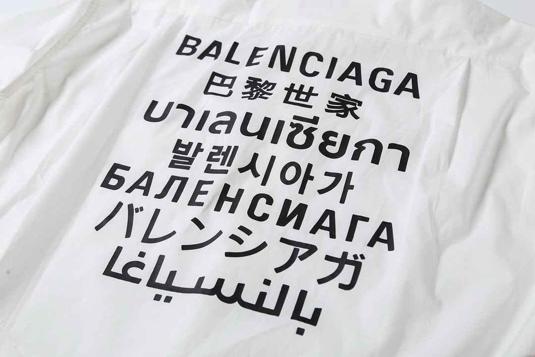 BALENCIAGA バレンシアガ ポロシャツ 七国言語印花 通勤 白色 - 画像 4