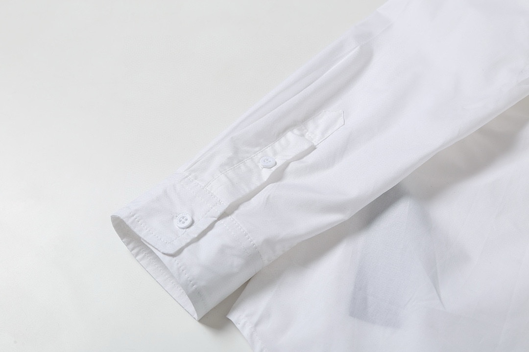 BALENCIAGA バレンシアガ ポプリンシャツ 模糊可乐印花 通勤 白色 - 画像 6
