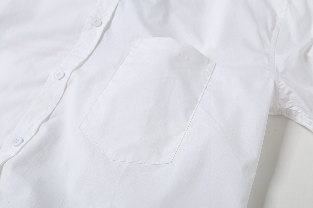 BALENCIAGA バレンシアガ ポプリンシャツ 模糊可乐印花 通勤 白色 - 画像 7