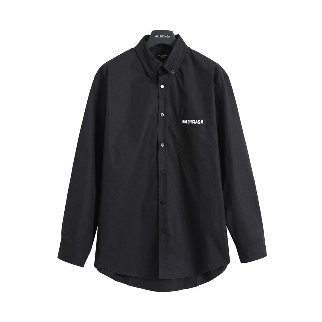 BALENCIAGA バレンシアガ ボタンダウンシャツ 通勤 黒