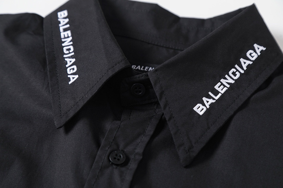 BALENCIAGA バレンシアガ ロングシャツ フラットシャツ ブラック - 画像 3