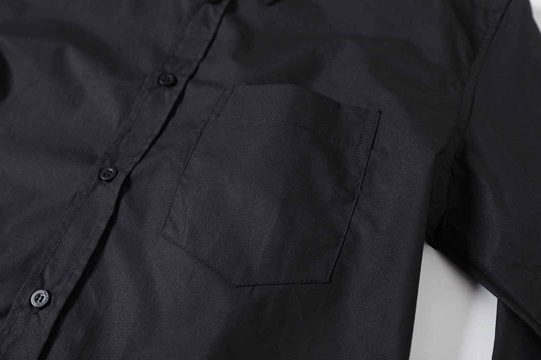 BALENCIAGA バレンシアガ ロングシャツ フラットシャツ ブラック - 画像 4