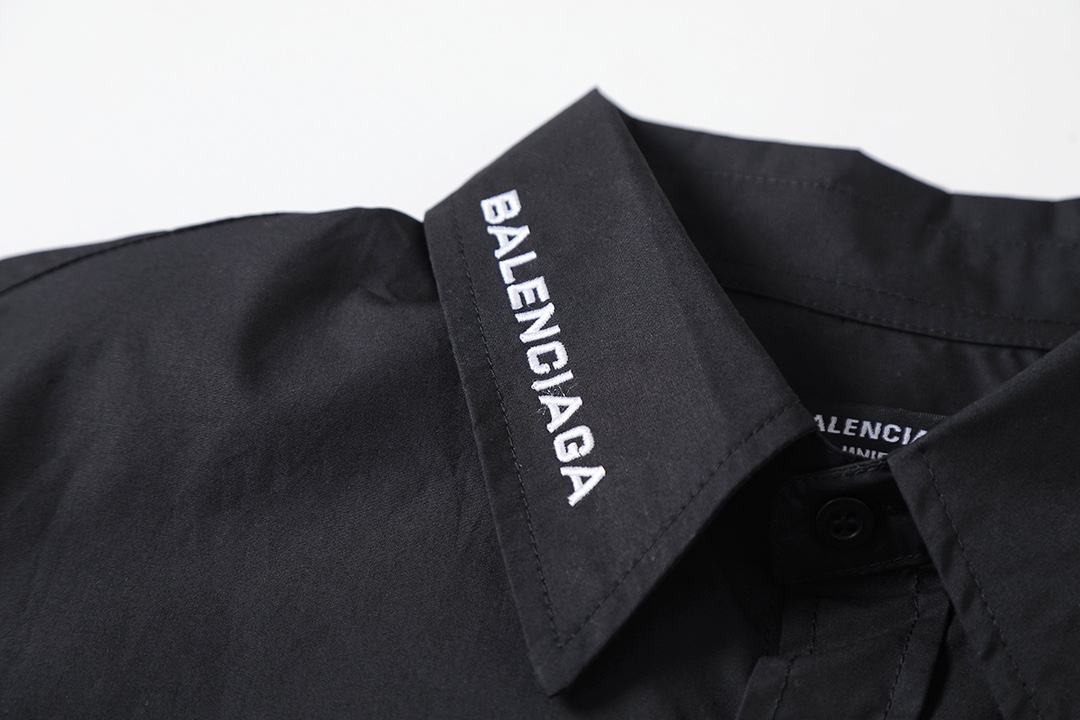 BALENCIAGA バレンシアガ ロングシャツ フラットシャツ ブラック - 画像 7