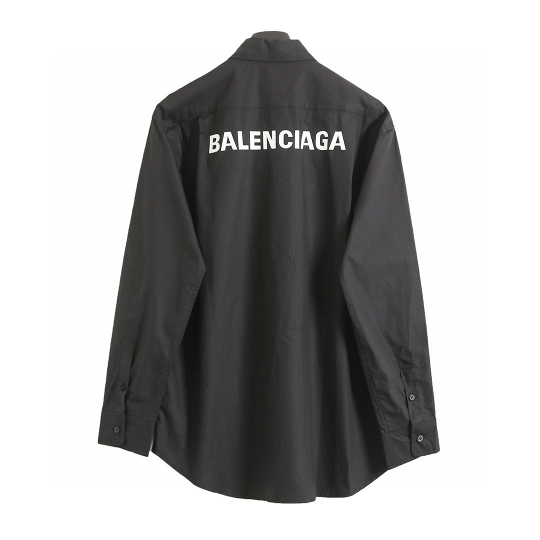 BALENCIAGA バレンシアガ ロゴプリントシャツ 黒/白 全2色 - 画像 4