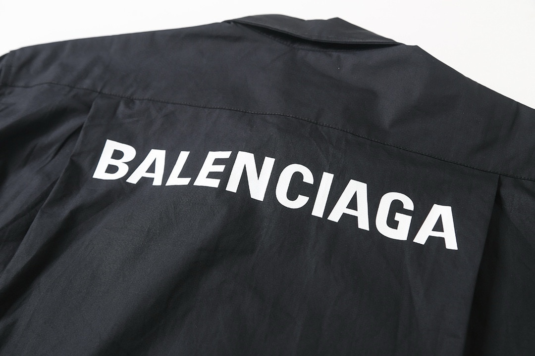 BALENCIAGA バレンシアガ ロゴプリントシャツ 黒/白 全2色 - 画像 6